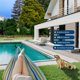 thumbnail image 4 of Hamaca Doble + Soporte de Acero – Hamaca XXL resistente hasta 230 kg, color azul-verde a rayas, con estructura plegable y bolsa de transporte – Ideal para jardín, terraza, camping y exterior, 4 of 9