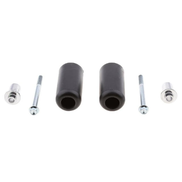 funtasica 1 Pair Universal No Cut Frame Crash Sliders Protector for Motorcycle Black
