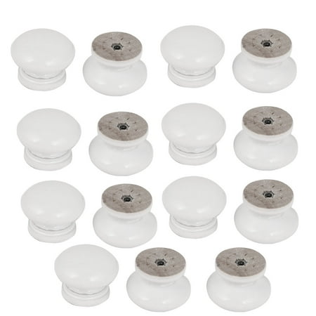 Diameter Round Wooden Ball - Cabinet Drawer Wooden Round Knobs Pull Handle White 34mm Diameter 15pcs