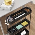 thumbnail image 2 of SPAcELEAD Carro de almacenamiento delgado Organizador de almacenamiento de baño de 4 niveles Carro utilitario con ruedas Estantería móvil Carro de almacenamiento deslizable para oficina, baño, cocina,, 2 of 7