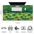 thumbnail image 5 of Long Mouse Pads for Desk,Green Cartoon Dinosaurs Pattern Desk Mats on Top Of Desks, Desk Mouse Pad Extra Large with 3mm Non-Slip Base and Stitched Edge for Gaming,Office,Work,Home 47.3"x23.6", 5 of 6