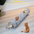 thumbnail image 5 of Leyfeng Tunnel, Collapsible Cat Tunnel Fun Interactive Toy for Cats and Rabbits Large Oxford Cloth Tunnel with Peek Holes and Fluffy Ball Glow-In-The-Dark 25*120cm Rabbit Tunnels for Indoor Bunnies, 5 of 9