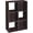 Chocolate, variant on 9 Cube Storage Shelf Organizer Bookshelf, Stackable, Square Shape, Easy Assembly, Wood, Natural Gray Finish