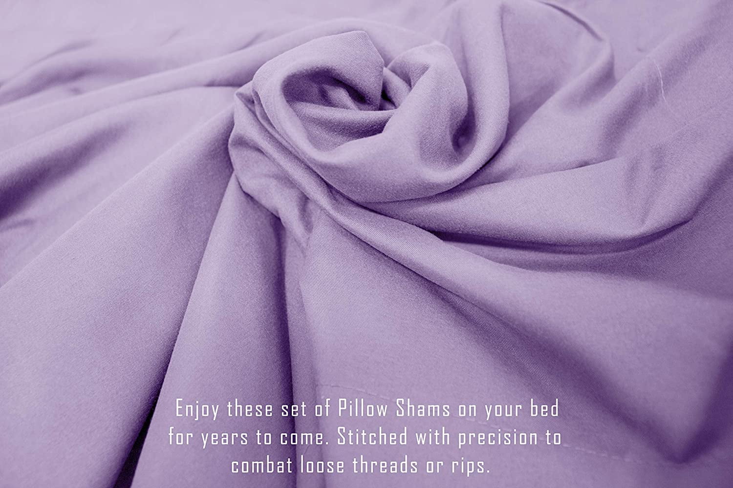 Soft Pillow Shams Set of 2 - Double Brushed Microfiber Pillow Covers - Hotel Style Premium Bed Pillow Cases Standard/Queen, Lilac