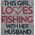thumbnail image 2 of Wife Husband Loves Fishing Cute Girly Hoodie Sweatshirt Women Brisco Brands S, 2 of 5