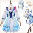 thumbnail image 1 of Disfraz de Cosplay del juego Kamisato Ayaka Fontaine Spring Bloom, vestido misivo Lolita, Genshin Impact, 1 of 3