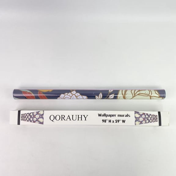 QORAUHY Wallpaper murals,Floral Peel and Stick Wallpaper Mural Flower Wallpaper for Bedroom TV Background Large Wall Murals Wall Paintings Art Deco 98" H x 59" W