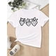thumbnail image 1 of Camiseta suave y transpirable con estampado de fresas para niñas: top de verano elástico e informal con cuello redondo y un adorable diseño de fresas, rosa claro, perfecto para, 1 of 5