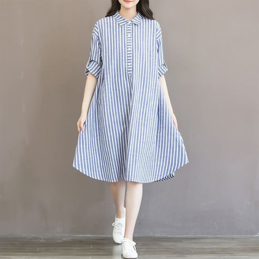 Outtop - Outtop Fashion Striped Dress Lining Dress For Pregnant ...