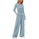 thumbnail image 1 of Conjunto de Mujer para Estar en Casa PRETTYGARDEN Top Asimétrico y Pantalones M, 1 of 8