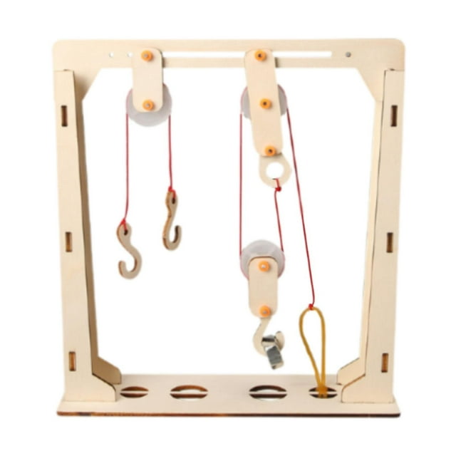 Conjunto de aprendizaje demostrador de poleas fijas y móviles, conjunto de experimentos de física para niños