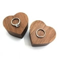 thumbnail image 5 of Engagement Ring Box Small Wooden Heart Shaped Ring Case for Proposal Wedding Ceremony Birthday Gift (Walnut Wood)-Single Ring Slot Grey Without Jewellery, 5 of 6