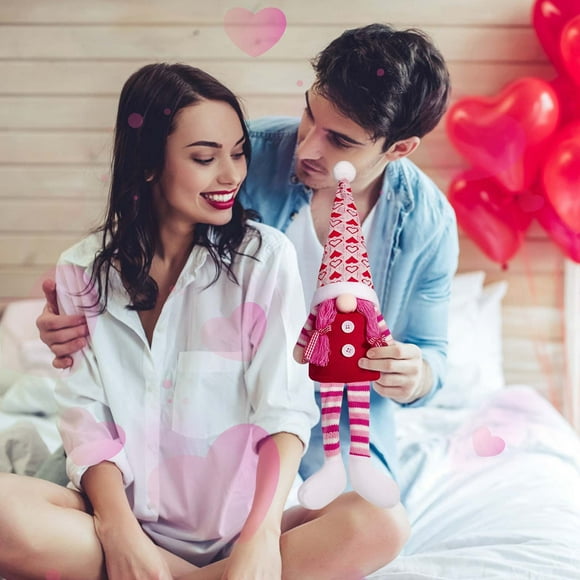 Danhjin Valentines Day Doll Valentine's Day Faceless Doll Cute Long Legs Rudolf Festival Decoration Desktop Ornament Valentines Day Decorations