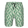 thumbnail image 3 of Zufioo Dinosaurs on Roller Skater for Men's Casual Beach Shorts, Sports Fitness Quick-drying Drawstring Shorts with Pockets for Home Wear-Medium, 3 of 6