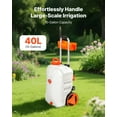 thumbnail image 2 of 10-Gallon Electric Sprayer Cart,Battery Powered with 98ft Hose&5 Nozzles,0-80 PSI Adjustable Pressure for Lawn Care,Weeding,Cleaning,3-6 Hour Runtime, 2 of 6