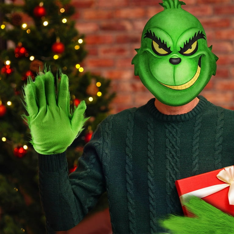 The Grinch Mask Christmas Masquerade Mask Latex Green Costume