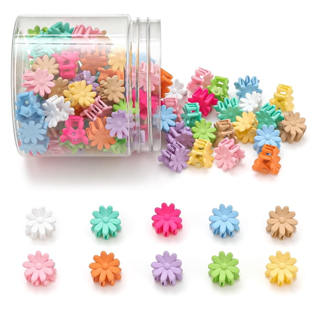 Mini pinzas para el cabello con flores, pinzas para el cabello para bebés, mini pinzas con garra, lindas pinzas para la mandíbula, horquillas para el cabello, pasadores para el cabello, accesorios par