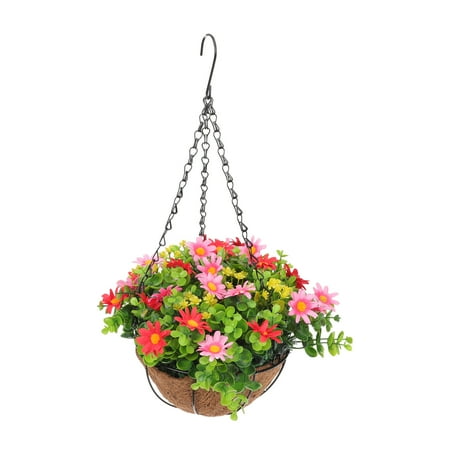 

NUOLUX Hanging Flower Planter Hanging Fake Flower Basket Yard Hanging Flower Decor