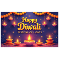 thumbnail image 7 of Decorative Lights Happy Diwali Banner Floral Design Festival of Lights Backdrop for Cultural Celebrations Home Decoration Party Event, 7 of 7