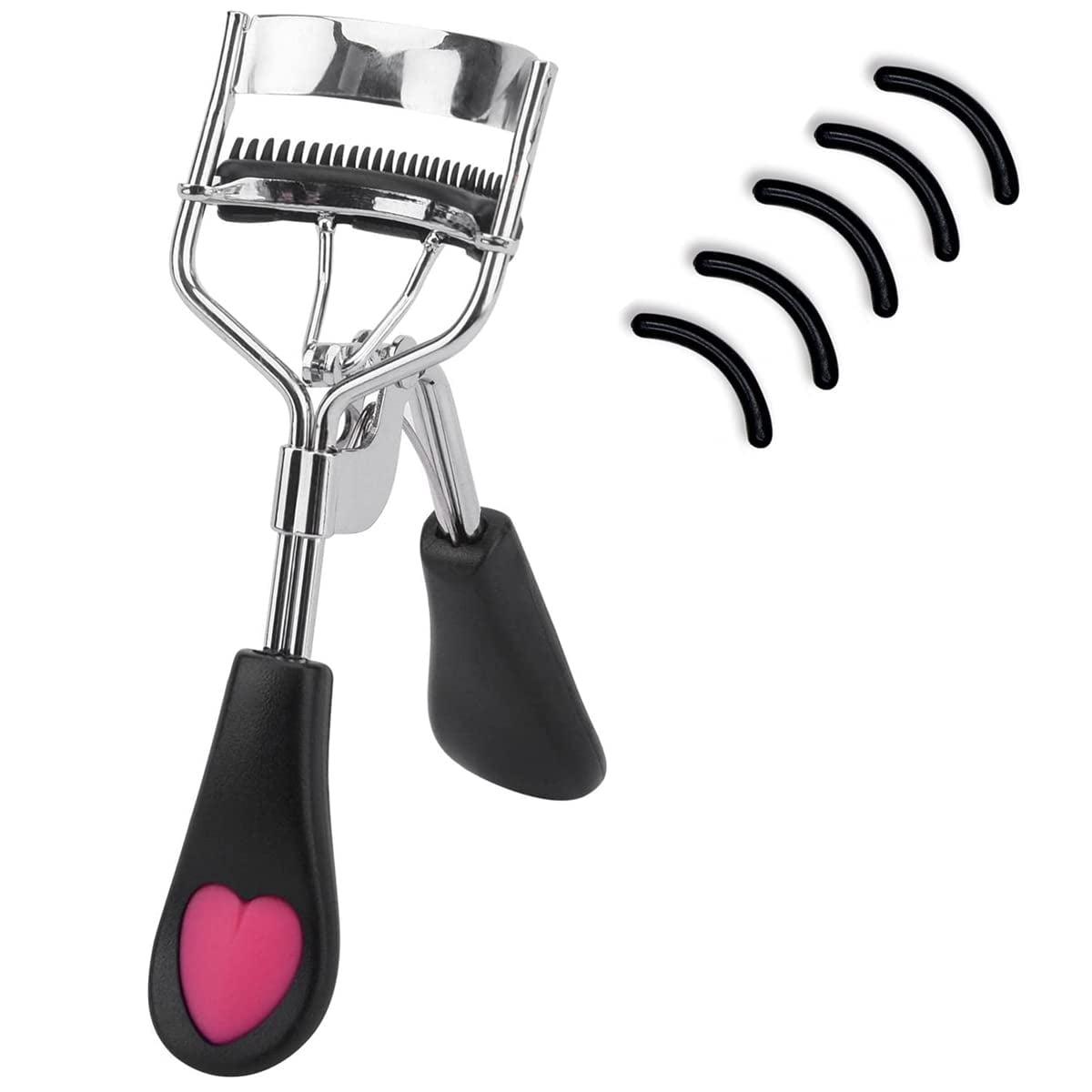 Stainless Steel Eyelash Curler with Builtin Comb Pinch PainFree