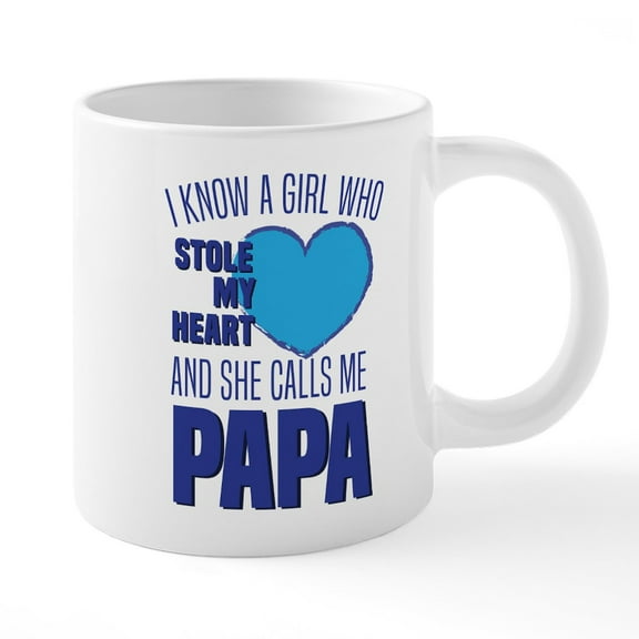 CafePress - She Calls Me PAPA - 20 Oz White Ceramic Mega Mug
