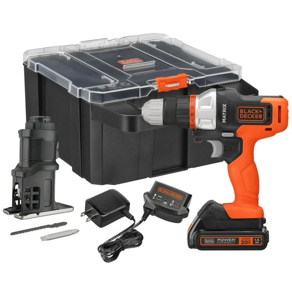 BLACK DECKER BDCDMT1202KTJC1 MATRIX 20V MAX, POWERCONNECT Drill Driver, 20V 1.5Ah 300 RPM, 2 Piece