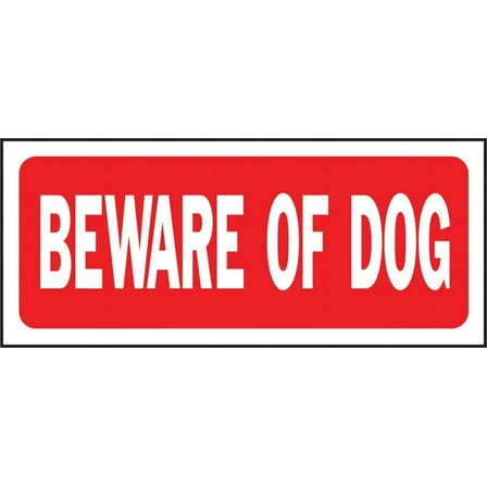Hy-Ko 23001 Heavy Duty Fence Sign, Beware Of Dog, 14 in W x 6 in L