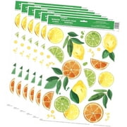 SKYSONIC Multicolor Citrus Fruit Tissue Paper Fans (Pack of 3) - 11.75" x 11.75" x 0.75" | Vibrant Design, Perfect Party Decorations for Summer Parties, Events, & Tropical Themed Celebrations