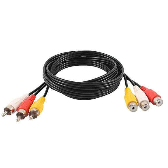 Composite Auditory Video Cable Extension Line 3RCA Male to Female Adapter Cable Wire for TV and More 25cm-10m