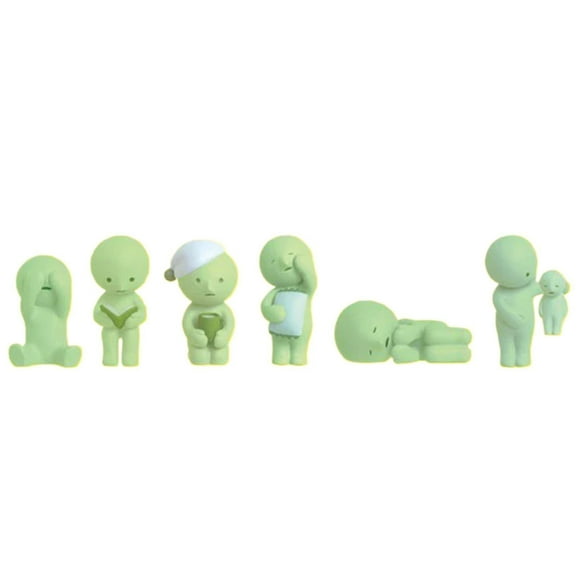 6Pcs Smiski Hippers Decorative Mini Figures Random Blind Box Bed Series 2024 Toys