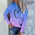 thumbnail image 2 of ShomPort Womens Cute Graphic Hoodies Sweatshirt Long Sleeve Pullover Fall Clothes (Blue 81), 2 of 4