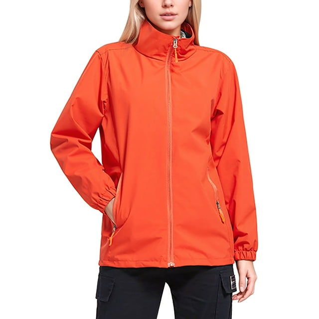 Veste Jeans Femme,Windproof Coat With Zipper Work For Autumn And Winter Long Sleeved Work Jacket With Embroidery