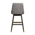 thumbnail image 6 of 30" Brown And Gray Solid Wood Swivel Bar Height Bar Chair With Footrest, 6 of 10