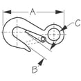 thumbnail image 2 of Sea-Dog 146300-1 Fast Eye Safety Snap Hook - 3-15/16", 2 of 2