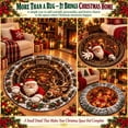 thumbnail image 2 of CZBZ Christmas Rug, 3D Optical Illusion Round Christmas Area Rug, 32" Washable Circle Indoor Xmas Carpet with Non-slip Silicone for Living Room, Entryway, Bedroom & Foyer, 2 of 9