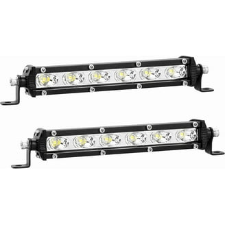Nilight 2PCS 7 Inch Side Shooter LED Light Bars - Triple Row Spot Flood Combo Off Road Lights