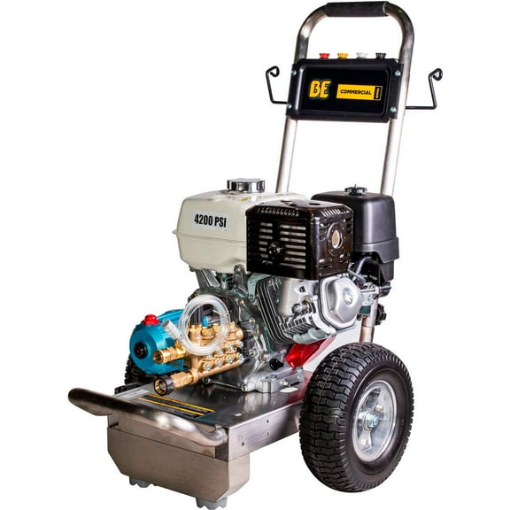 BE Power Equipment 4200 PSI at 3.9 GPM Gas Pressure Washer, Honda GX390 Engine, CAT Triplex Pump