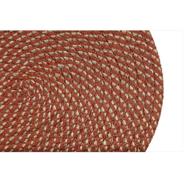 Better Trends BRPMS6RRU Tapis Tressé Ressort de Paume&44; Rouille - 6 Pi Rond