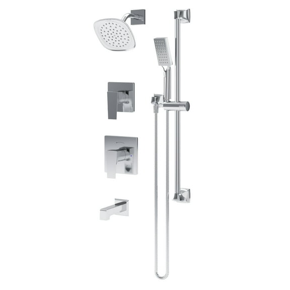Symmons 499615Trm Verity Hydromersion Pressure Balanced Tub And Shower System - Chrome