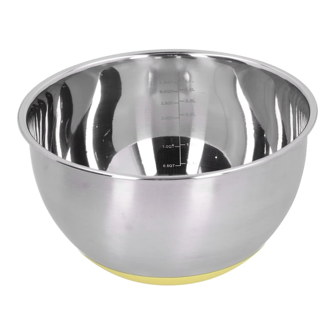 Egg Beating Bowl Baking Basin Stainless Steel Mixing Bowl with Scale for Kitchen Use3.5L