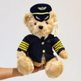 thumbnail image 3 of 22/30/40cm Oso piloto Muñecas de peluche de alta calidad Muñecos de peluche suaves Capitán oso Muñecas de peluche Kawaii Bebé Niños Regalos de cumpleaños, 3 of 4