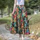thumbnail image 5 of Mujeres Boho Floral Vintage Falda larga Tallas grandes con cintura elástica Bolsillos laterales Abanopi Falda, 5 of 7