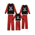 thumbnail image 2 of INSPIRE CHIC Women's Family 2 Piece Pajama Sets Christmas Deer Long Sleeves Tee and Plaid Pants Loungewear M Red Kids, 2 of 5