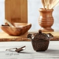 thumbnail image 5 of Crystalia Decorative Candy Bowl with Lid, Square Turkish Delight Container, Ottoman Design Metal Fancy Serving Dish for Home and Kitchen, Covered Mini Sugar Holder with a Premium Gift Spoon, 5 of 6