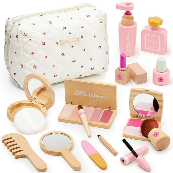 Set de juguetes de maquillaje Lonico para niñas, juego de simulación con accesorios