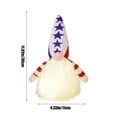thumbnail image 3 of Qocolhg Lighted up Patriotic Gnomes Decorations 4th of July Swedish Tomte Gnomes Plush Dwarf Figurines Red White and Blue Stars and Stripes Elf Table Ornaments for Veterans Independence Memorial Day, 3 of 7