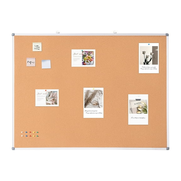 KFFKFF 48"x36" Expansive Cork Board - Bulletin Board for Wall Mounting - Ideal for Educational Institutions, Residences, Workplaces