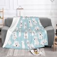 Cute Puppy Blankets West Highland Terrier Dog Flannel Throw Blanket