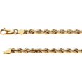 thumbnail image 1 of 7" 3.9 mm Diamond-Cut Rope Chain in 14k Yellow Gold, 1 of 4