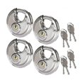 thumbnail image 1 of Set Of 4 Stainless Steel Security Circular Padlocks, Rust Resistant Disc Padlocks, 1 of 4
